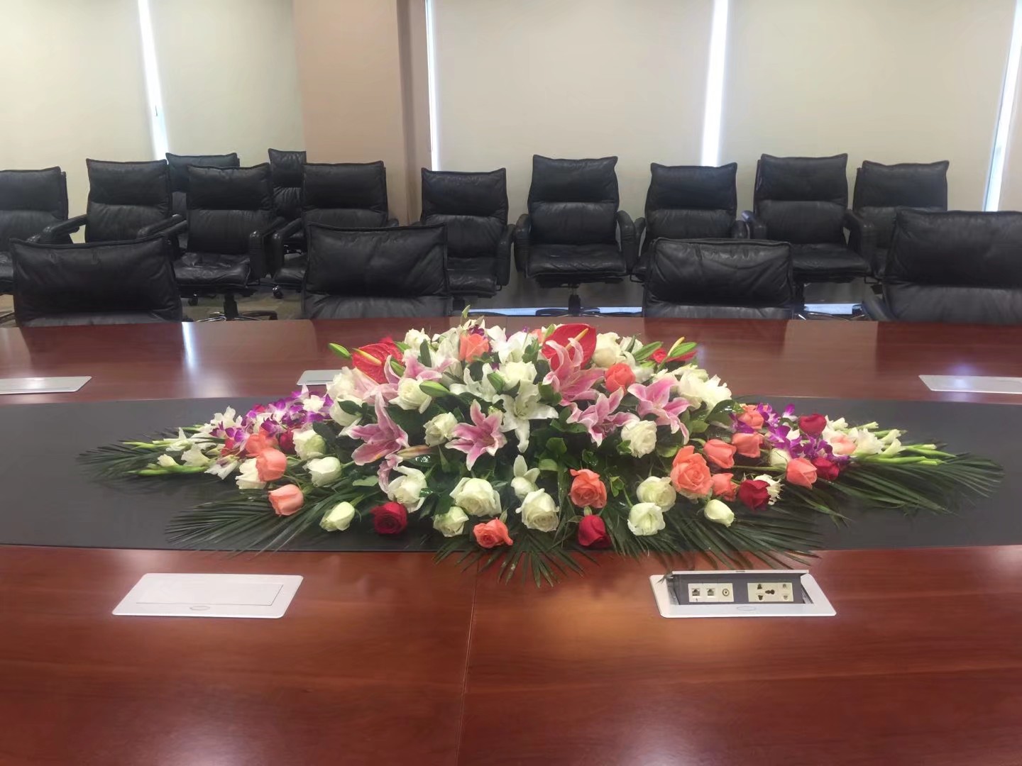 嘉兴会议桌花